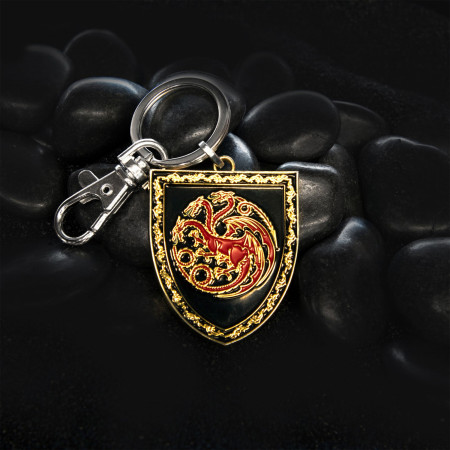 House of The Dragon Targaryen Shield Enamel Keychain