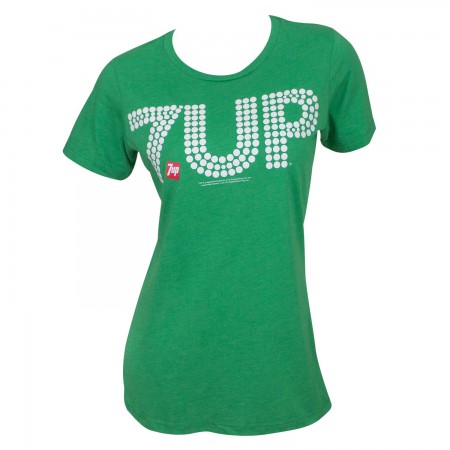 7Up Women's Green Tee Shirt