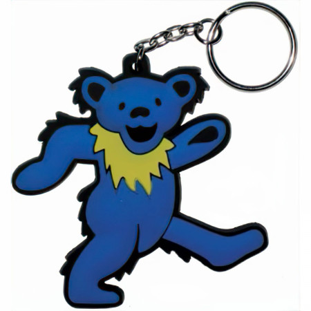 Grateful Dead Blue Bear Rubber Keychain