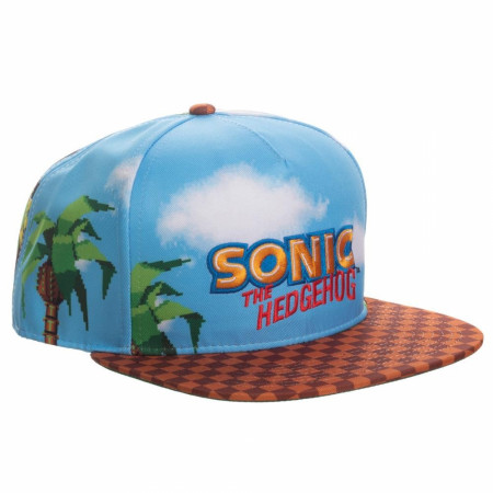 Sonic The Hedgehog All Over Print Adjustable Hat