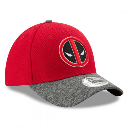 Deadpool Shaded Team Colors New Era 39Thirty Fitted Hat