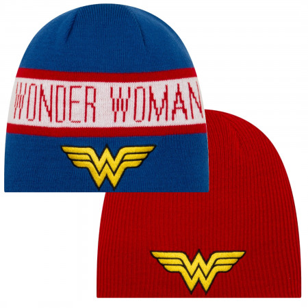 Wonder Woman Symbol Reversible New Era Beanie