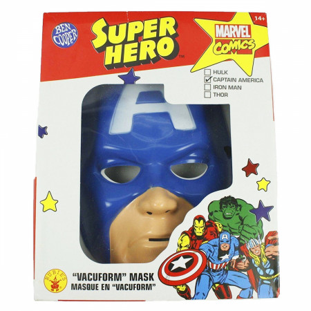 Captain America Vintage Style Ben Cooper Costume Halloween Mask