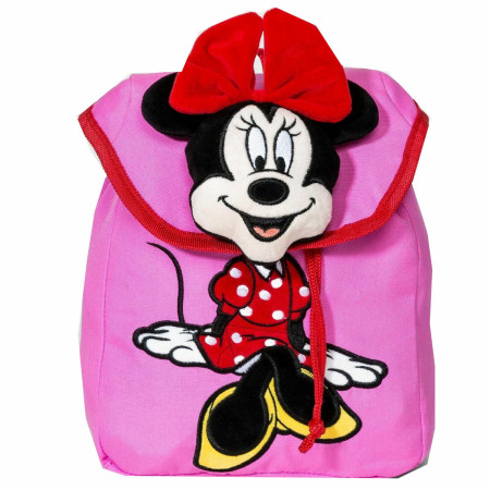 Disney Girl's Mickey Mouse & Friends Minnie Mouse Plush Backpack