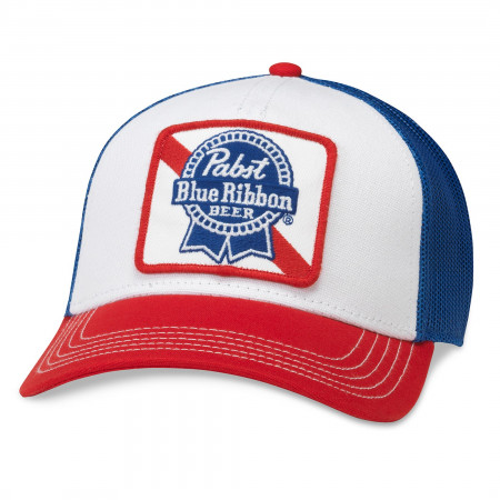 Pabst Blue Ribbon Beer Logo Adjustable Mesh Trucker Hat
