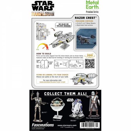 Star Wars The Mandalorian The Razor Crest Premium Metal Earth Model Kit