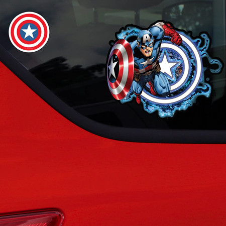 Captain America Action Car Decal
