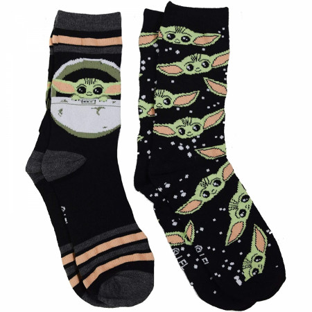 Star Wars The Mandalorian 2-Pair Pack of The Child Women's Crew Socks