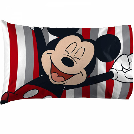 Mickey Mouse Stripes Pillow Case