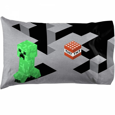Minecraft Lone Creeper Pillow Case