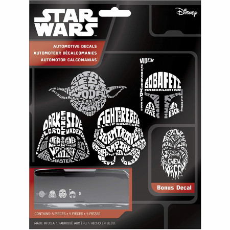 Star Wars Intricate Character Icons Car Emblem Kit