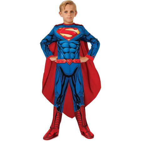 Superman Full Suit with Cape Deluxe Kid's Costume