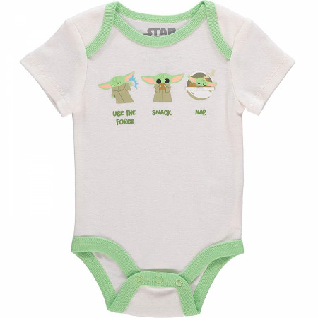 Star Wars The Mandalorian Grogu 3-Piece Bodysuit Set