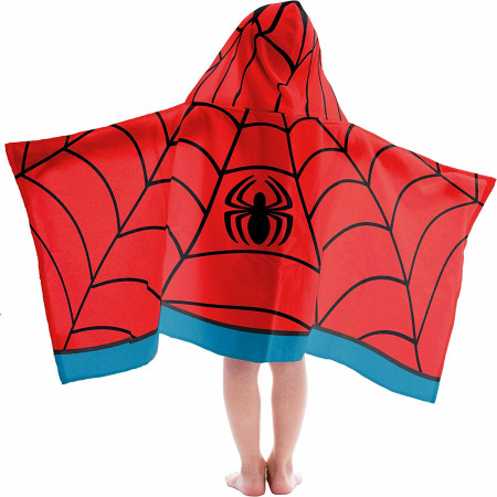 Spiderman Suit Hooded Poncho Towel