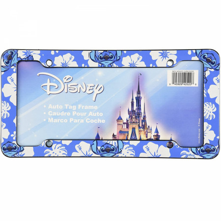 Disney Lilo & Stitch Stitch Hibiscus Blue License Plate Frame