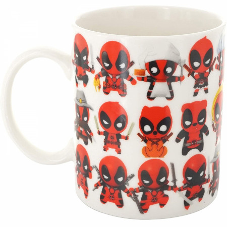 Marvel Deadpool Chibi Characters All Over 11oz Ceramic Mug