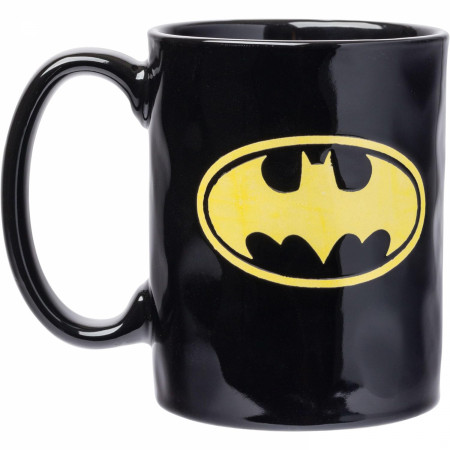 Batman Logo Spatter 17.5 oz Pottery Ceramic Mug