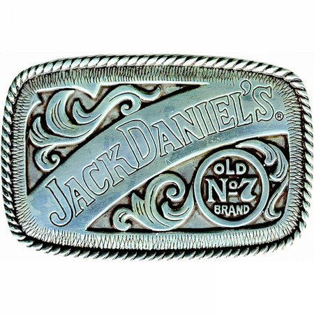 Jack Daniel's Ornate Rectangular Logo Belt Buckle