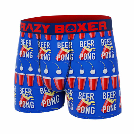 Crazy Boxer Beer Pong All Over Print Men's Boxer Briefs