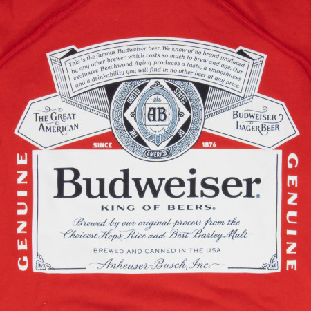 Budweiser Bottle Label and Patriotic Stars Hoodie