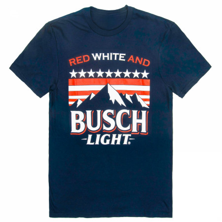 Busch Light Red White and Busch Light Mountains Navy T-Shirt