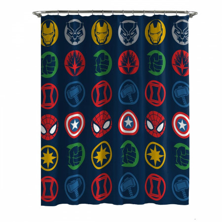 Avengers Emblems Shower Curtain