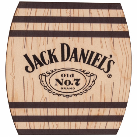 Jack Daniel’s Swing and Cartouche Logo 4-Piece Wooden Coaster Set