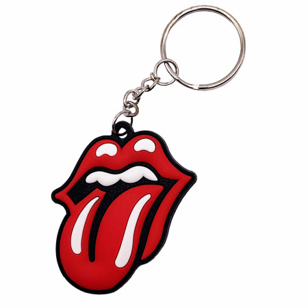 The Rolling Stones Tongue Logo Rubber Keychain