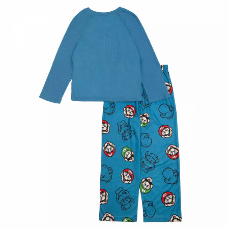 Super Mario Bros. All Over Print Long Sleeve Youth's 2-Piece Pajamas