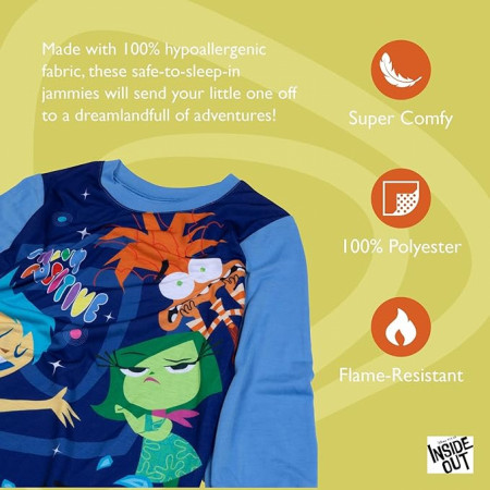 Inside Out Cast Long Sleeve Youth's Pajama Top