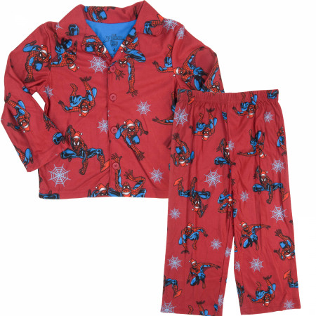 Spider-Man Winter Webs Boy's 2-Piece Pajamas