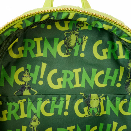 Dr. Seuss The Grinch Light Up Eyes Mini Backpack By Loungefly