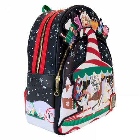 Nightmare Before Christmas Moving Train Mini Backpack By Loungefly