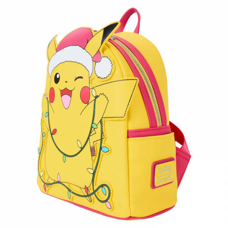 Pokemon Pikachu Santa Hat Light Up Mini Backpack By Loungefly