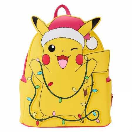 Pokemon Pikachu Santa Hat Light Up Mini Backpack By Loungefly