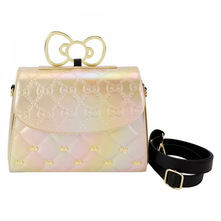 Hello Kitty 50th Anniversary Golden Bows Crossbody Bag By Loungefly