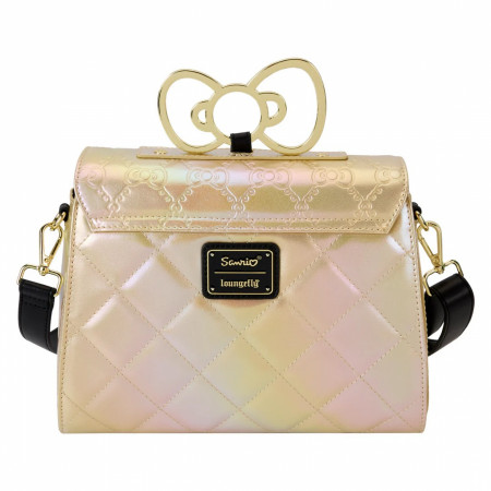 Hello Kitty 50th Anniversary Golden Bows Crossbody Bag By Loungefly