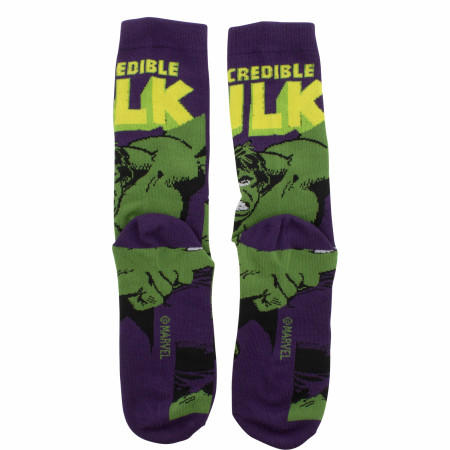 The Incredible Hulk Retro Character Cover Crew Socks