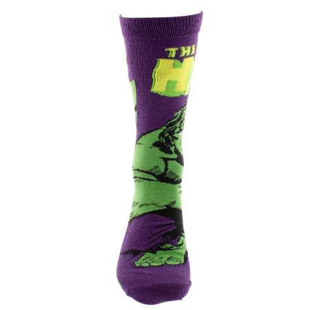 The Incredible Hulk Retro Character Cover Crew Socks