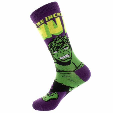 The Incredible Hulk Retro Character Cover Crew Socks