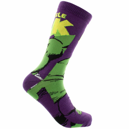 The Incredible Hulk Retro Character Cover Crew Socks