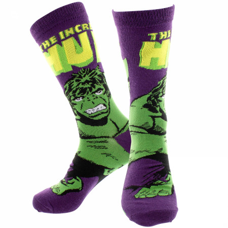 The Incredible Hulk Retro Character Cover Crew Socks