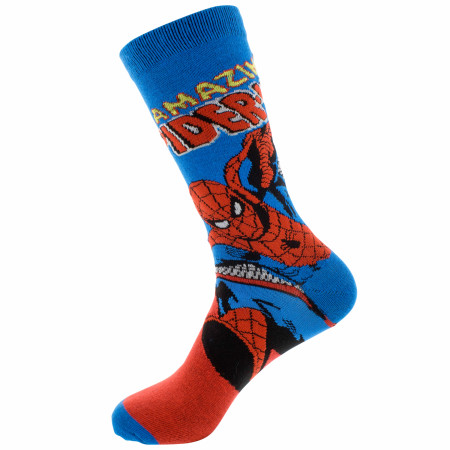 Spider-Man Retro Character Cover Crew Socks