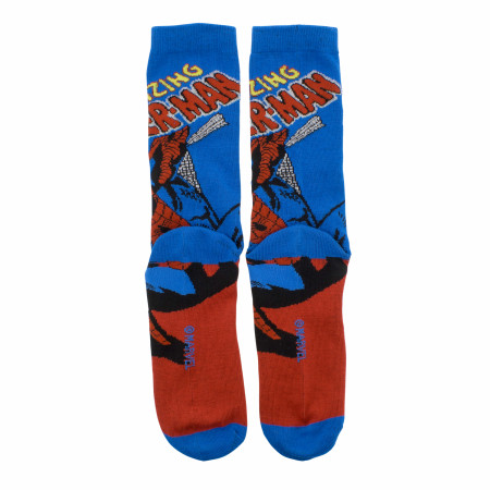 Spider-Man Retro Character Cover Crew Socks