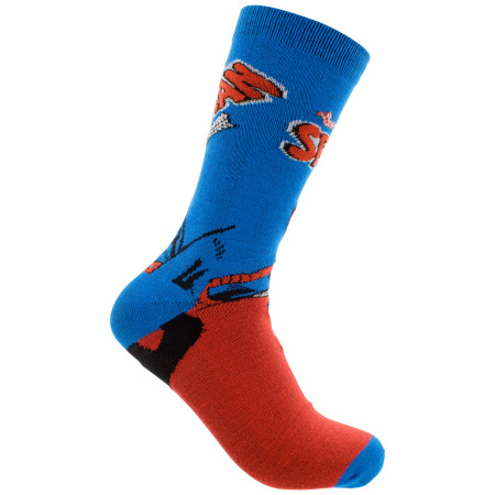 Spider-Man Retro Character Cover Crew Socks