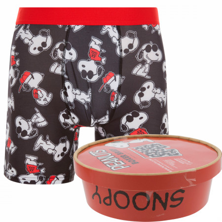 Snoopy Joe Cool Men's Boxer Briefs in Dog Bowl Packaging