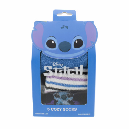 Lilo & Stitch Chillin Fuzzy Crew Socks 3-Pair Box Set