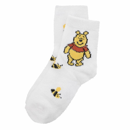 Winnie The Pooh Beary Cute Fuzzy Crew Socks 3-Pair Box Set