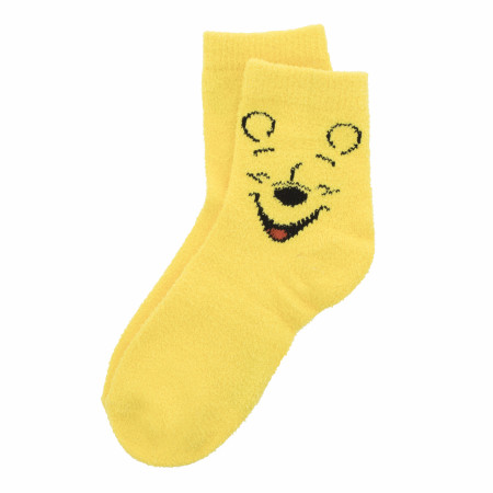 Winnie The Pooh Beary Cute Fuzzy Crew Socks 3-Pair Box Set