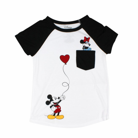 Mickey and Minnie Mouse Together Forever Junior's T-Shirt